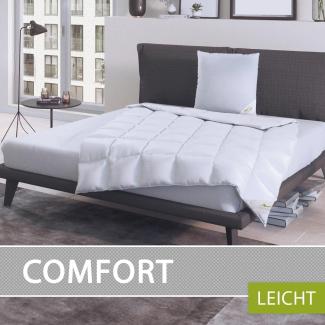 BettwarenShop Daunendecke Comfort leicht, Füllung: 60% Daunen, 40% Federn|155x220 cm