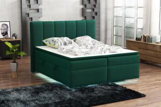 Boxspringbett Schlafzimmerbett ANGEL 180x200cm Stoff Monolith inkl. Bettkasten