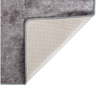 vidaXL Teppich Waschbar 80x300 cm Grau Rutschfest 337959