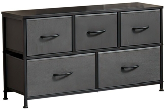 SURFOU Schubkastenkommode Kommode mit 5 Schubladen Sideboard Mehrzweckschrank Schubladenschrank, für Schlafzimmer, Wohnzimmer, Kinderzimmer, Flur, Aufbewahrungsschrank