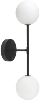 PR Home Sigma S Wandlampe in Kugelform schwarz 2x G9 49x12x19cm