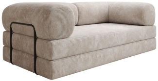 Luxusbetten24 Sofa Designer Sofa Lazy 3 Sitzer, mit Aufklappfunktion und Cordbezug