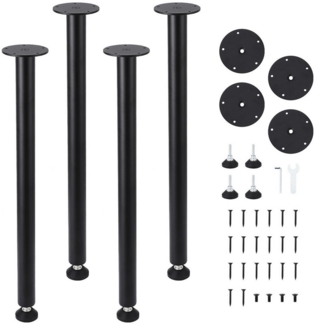GarveeMore Tischbein 4x Möbelfuß Furniture Foot, Cylindrical Metal Table Legs, 4-St,71CM,höhenverstellbar,Pulverbeschichtet