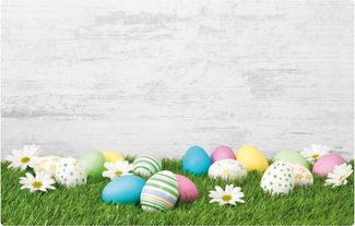 matches21 HOME & HOBBY Platzset Abwaschbare Tischsets 4er Set Ostern Gänseblümchen Blumen, (4-St), Platzsets als Tisch-Untersetzer und Tisch-Deko für Esstisch Teller