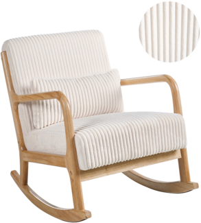 Schaukelsessel SORSELE Cord Weiß