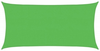vidaXL Sonnensegel 160 g/m² Rechteckig Hellgrün 2x3,5 m HDPE 311283