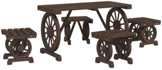 vidaXL 5-tlg. Garten-Essgruppe Massivholz Tanne 3207140