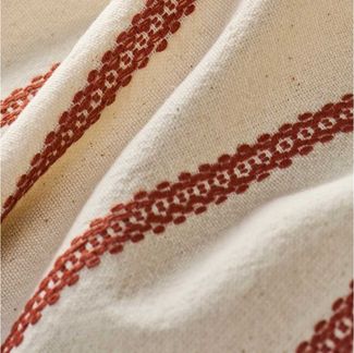 Ib Laursen Geschirrtuch IB Laursen Geschirrtuch REBECCA Natur Gewebtes Streifen Muster in Rot