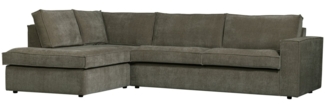 Ecksofa Hajo mit Cordbezug Links, Forest