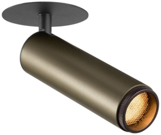 SLV GRIP! M, Deckeneinbauleuchte, PHASE, 3000 K, 42°, IP20, zylindrisch, bronze / schwarz - Downlights