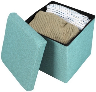 Urban Living Sitzhocker faltbar Sitzwürfel "ASPECT LIN" Hocker 53500 mint