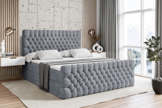 ALTDECOR Boxbett SERENE-Z (Multipocket-Matratze H4, H3 Matratze Bonellfederung, Topper, Kopfteil), Doppelbett mit Fußteil