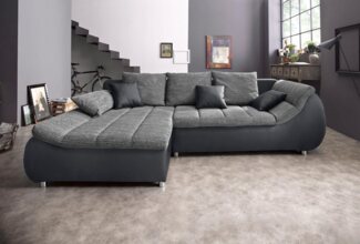 INOSIGN Ecksofa Imola L-Form, wahlweise mit Bettfunktion