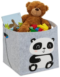 2 x Filz Aufbewahrungskorb Panda-Motiv