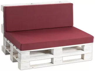 Gutekissen® Palettenkissen Palettenauflagen PF (Rückenlehne 120x60 glatt, Bordeauxrot)