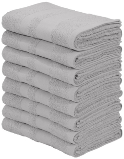 my home Handtücher Vanessa, als Set und Serie erhältlich, 8 Handtücher, 50x100cm, Walkfrottee (Set, 8-St), Handtücher mit Bordüre, 100% Baumwolle, einfarbig, weich