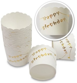 Frau WUNDERVoll Muffinform Muffin Backformen, groß Durchmesser 6,1 cm,Happy, (100-tlg)