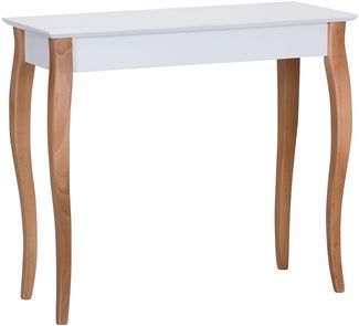 Ragaba 'Lillo' Konsole, MDF & Massives Buchenholz, 85x35 cm, Weiß