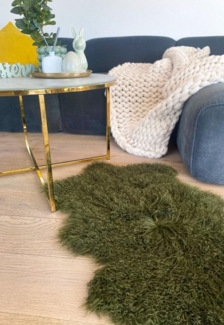 Lammfell Tibet Grün Größe: 90-100