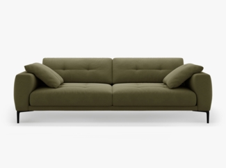 Micadoni Sofa Bemy 4-Sitzer Samt Grün