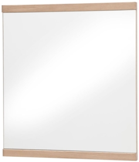 Spiegel Brescia / Barcelona, Glas, Holz, Holzwerkstoff, Holzfarben, Verspiegelt, 75 x 82 x 3 cm