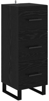 vidaXL Sideboard Schwarz Eichen-Optik 34,5 x 34 x 90 cm Holzwerkstoff 881587