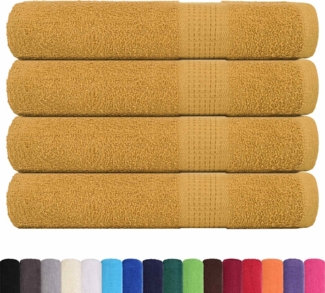 vidaXL Saunatücher 4 Stk. Golden 80x200 cm 360 g/m² 100% Baumwolle 136816
