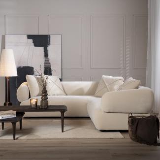 Bronx71 Ecksofa Palermo Samt beige rechts