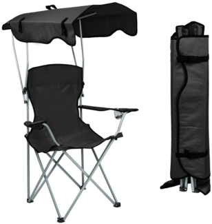 JEOBEST Campingstuhl Klappstühle mit Dach, Luxus Anglerstuhl, (Stück, 1 St), Klappstuhl mit Armlehnen und Getränkehalter