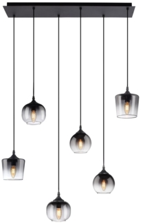 JUST LIGHT 15425-18 ZEA Pendelleuchte 6-flammig schwarz