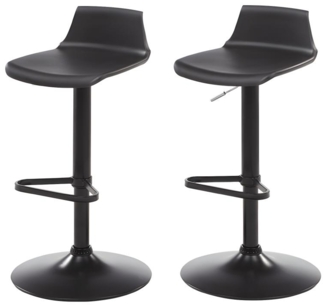 Vente-unique - Barhocker 2er-Set höhenverstellbar - Polypropylen - Schwarz - CALAS