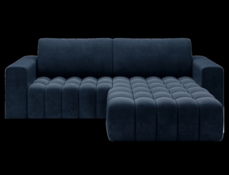 Eltap 'Bonett' Ecksofa mit Schlaffunktion, 92 x 175 x 250 cm, Dunkelblau, Rechts