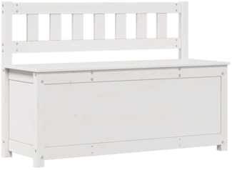 vidaXL Sitzbank Weiß 110x41x76,5 cm Massivholz Kiefer 823555