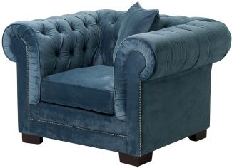 Dekoria Sessel Chesterfield Classic Velvet Midnight