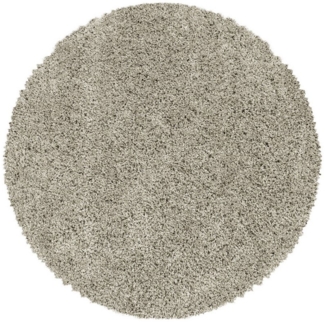 Carpettex Hochflor-Teppich Unicolor - Einfarbig, Rund, Höhe: 30 mm, Einfarbig Runder Teppich Wohnzimmer Shaggy versch. farben und größen
