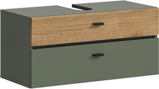 welltime Waschbeckenunterschrank VANN, Breite 75cm, hängende, 2 Schubkästen, mit Siphonausschnitt (individuell mit weiteren Artikel der Serie VANN kombinierbar) Waschtisch, Waschbeckenschrank, Kommode, Schrank, Badezimmer, Bad