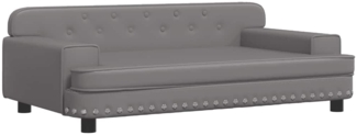 vidaXL Hundebett Grau 90x53x30 cm Kunstleder 171879
