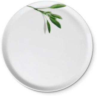 CreaTable - EUROPA KRÄUTER - Pizzateller SALBEI 33 cm aus Porzellan