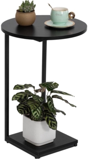 HDANI C-förmiger Beistelltisch Rund Couch Nachttisch Laptoptisch 40x40x60cm