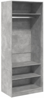vidaXL Kleiderschrank Betongrau 80x50x200 cm Holzwerkstoff 3307696