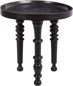 Beistelltisch LEETON Mango Holz Schwarz