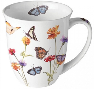 Ambiente Luxury Paper Products Becher Sommer Porzellan Tasse - Mug Blumen Frühling Kollektion, Herbst - Pflanzen Tee/Kaffee - Ideal Als Geschenk