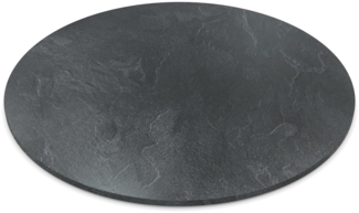 Dekor Spanplatte 19mm Tischplatte rund melaminharzbeschichtet Schiefer D2813 mit ABS Kante Umleimer - Größe 70 x 70 cm - Höhe 1,9 cm - Farbe Schiefer