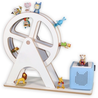 Holzura Kinderregal Tonie Regal Riesenrad mit magnetischem Rahmen für Toniefiguren