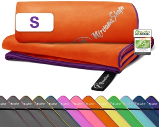 NirvanaShape Reisehandtuch Mikrofaser Handtuch, Badehandtuch, Reisehandtuch, Sporthandtuch, Ecktasche mit Reißverschluss, saugfähig, leicht, schnelltrocknend