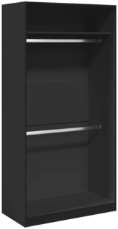 vidaXL Kleiderschrank Schwarz 100x50x200 cm Holzwerkstoff 3307802