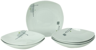 6er Set Essteller tief Lido 21,5cm