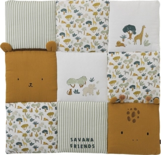 Babydecke Baby Patchwork-Spieldecke/Laufstalleinlage SAVANNE, vertbaudet
