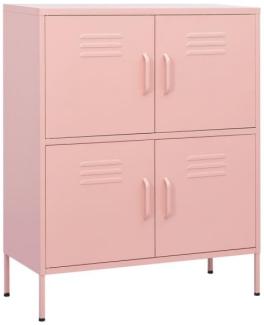 vidaXL Lagerschrank Rosa 80x35x101,5 cm Stahl