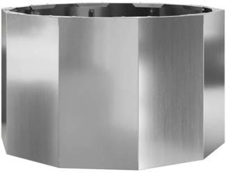 vidaXL Pflanzkübel Silber 60 x 60 x 35 cm Verzinkter Stahl 883743